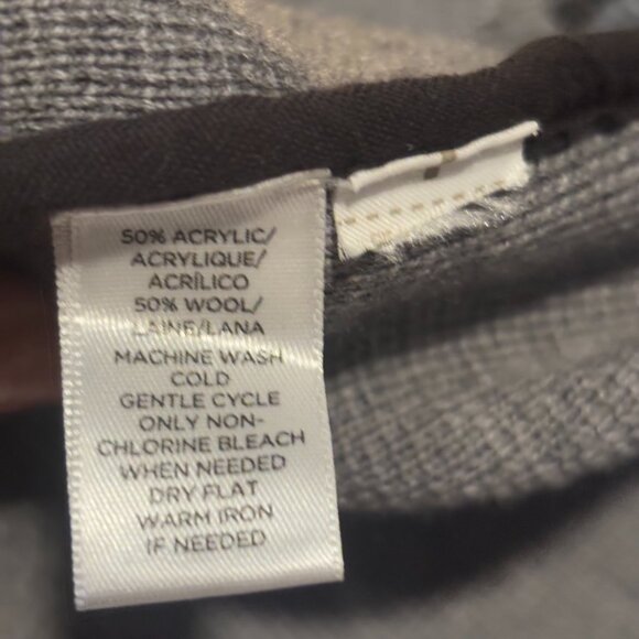 Loft Medium Grey Womens Wool Blend Moto Knit sweater - Picture 12 of 12